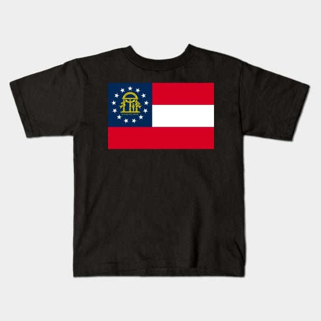 Georgia Flag Kids T-Shirt by taoistviking